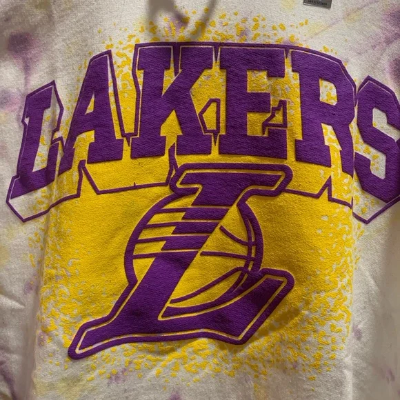 Lakers Los Angeles NBA Team Tie Dye Hoodie New Small - Picture 2 of 3